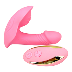 Vibrador Party Vibe con estimulador clitorial, diseño elegante y colorido Glow & Vibe.