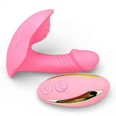 Vibrador Party Vibe con estimulador clitorial, diseño elegante y colorido Glow & Vibe.