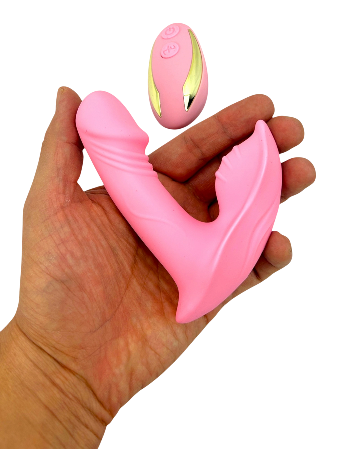 Vibrador Party Vibe con estimulador clitorial, diseño elegante y colorido Glow & Vibe.