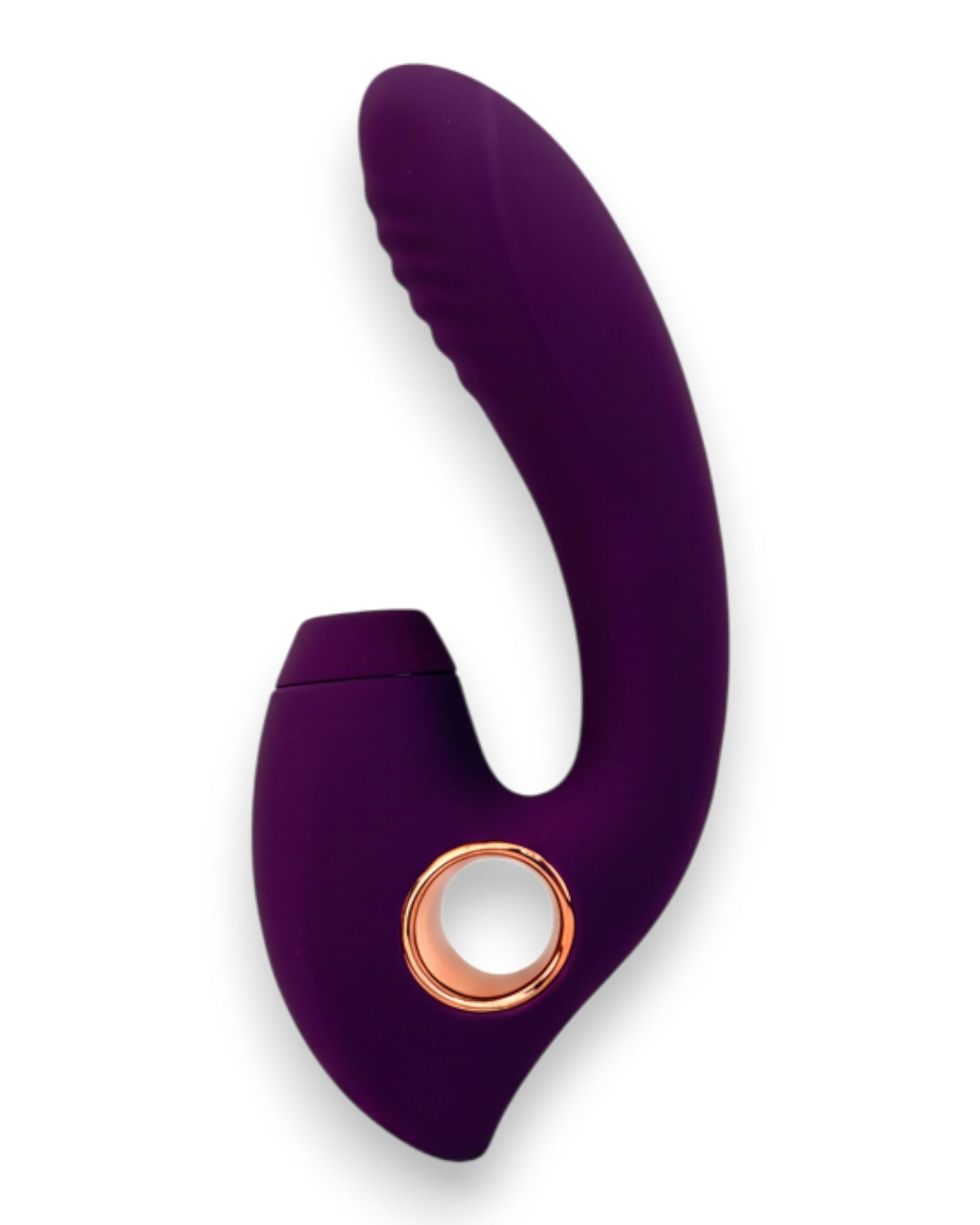 Vibrador Cosmic Alien con 10 funciones de vibración y 10 de succión, diseño futurista Glow & Vibe.