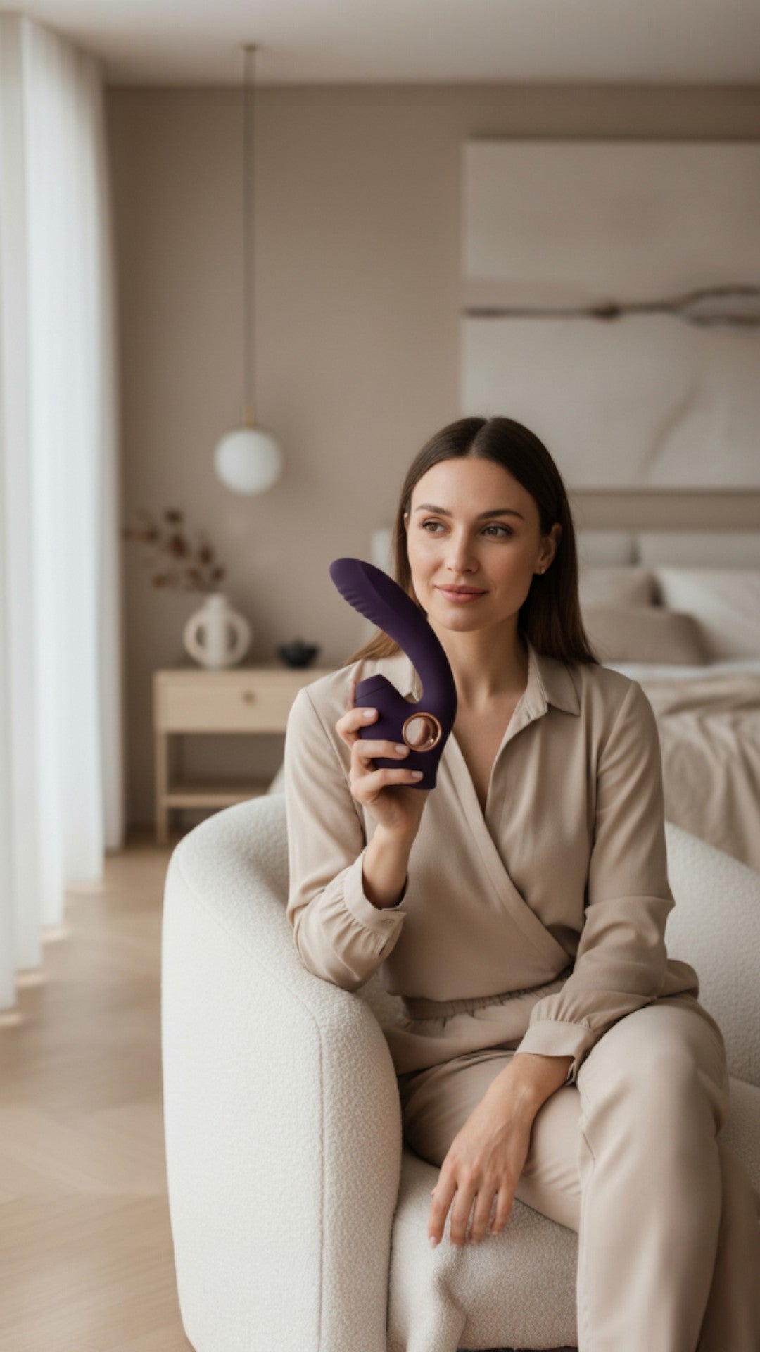 Vibrador Cosmic Alien con 10 funciones de vibración y 10 de succión, diseño futurista Glow & Vibe.