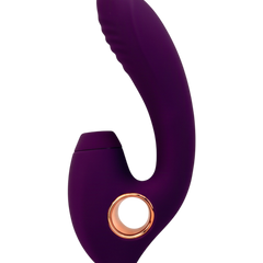 Vibrador Cosmic Alien con 10 funciones de vibración y 10 de succión, diseño futurista Glow & Vibe.
