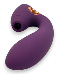 Vibrador Cosmic Alien con 10 funciones de vibración y 10 de succión, diseño futurista Glow & Vibe.