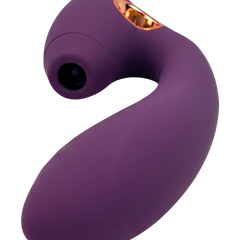 Vibrador Cosmic Alien con 10 funciones de vibración y 10 de succión, diseño futurista Glow & Vibe.