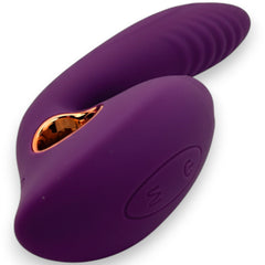 Vibrador Cosmic Alien con 10 funciones de vibración y 10 de succión, diseño futurista Glow & Vibe.