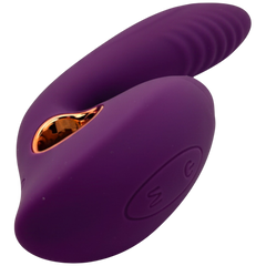 Vibrador Cosmic Alien con 10 funciones de vibración y 10 de succión, diseño futurista Glow & Vibe.