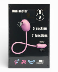 Vibrador Dual Desire con succión y vibración doble, diseño versátil Glow & Vibe.
