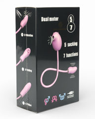 Vibrador Dual Desire con succión y vibración doble, diseño versátil Glow & Vibe.