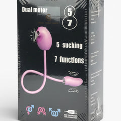 Vibrador Dual Desire con succión y vibración doble, diseño versátil Glow & Vibe.