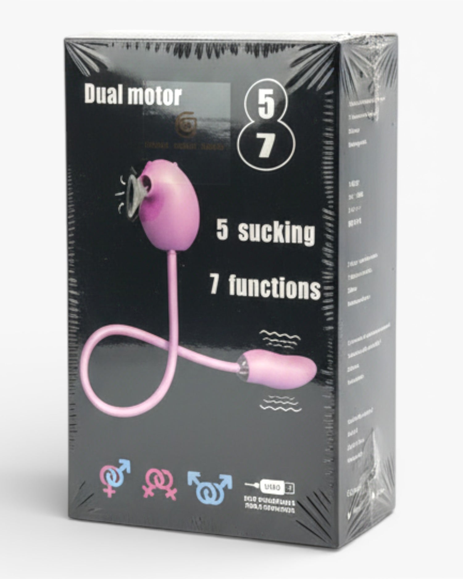 Vibrador Dual Desire con succión y vibración doble, diseño versátil Glow & Vibe.