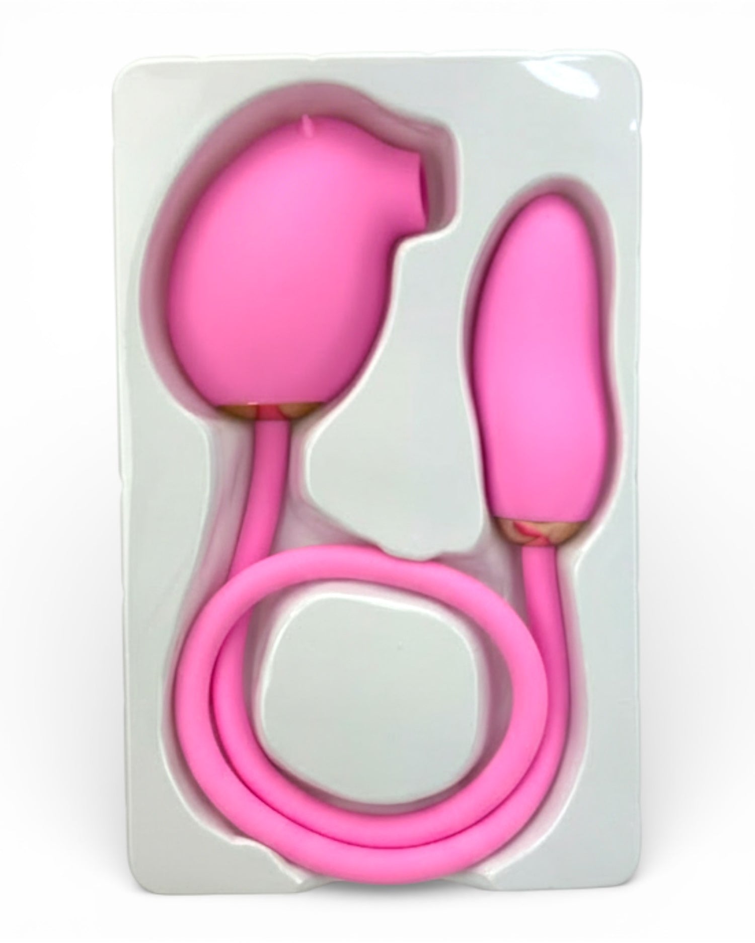 Vibrador Dual Desire con succión y vibración doble, diseño versátil Glow & Vibe.
