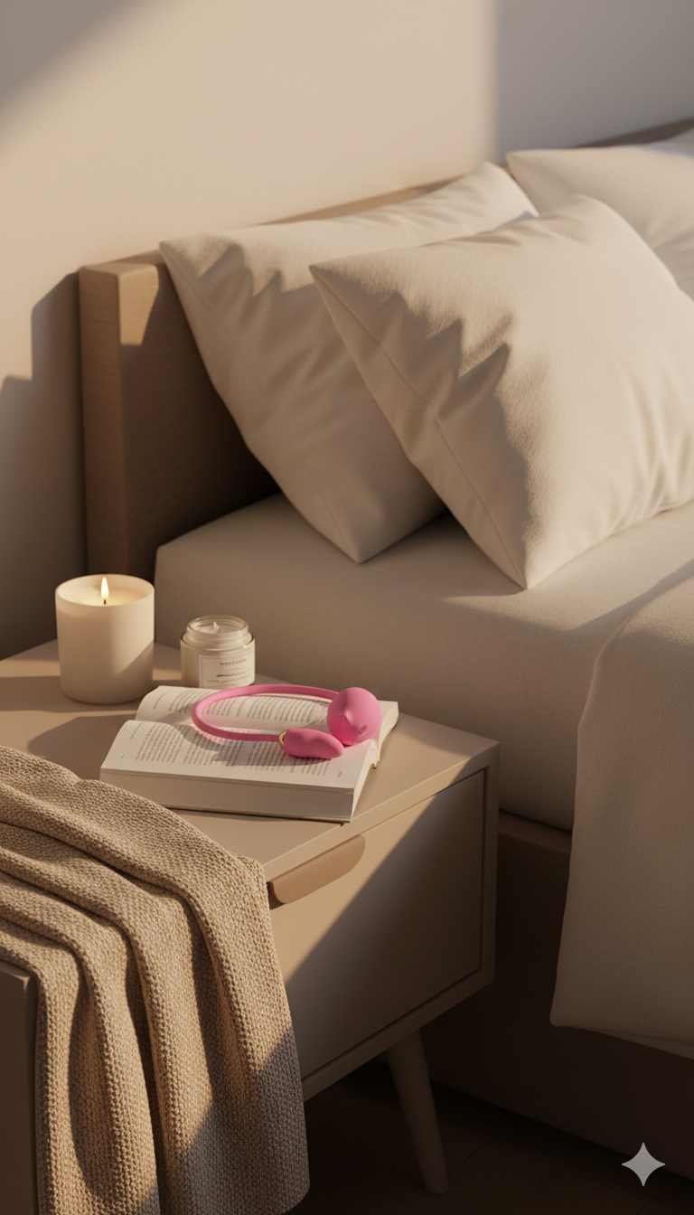 Vibrador Dual Desire con succión y vibración doble, diseño versátil Glow & Vibe.