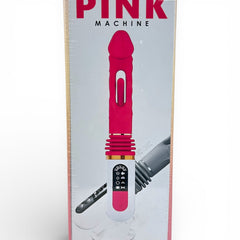 Máquina de placer Pink Machine con movimiento telescópico y rotación envolvente Glow & Vibe.