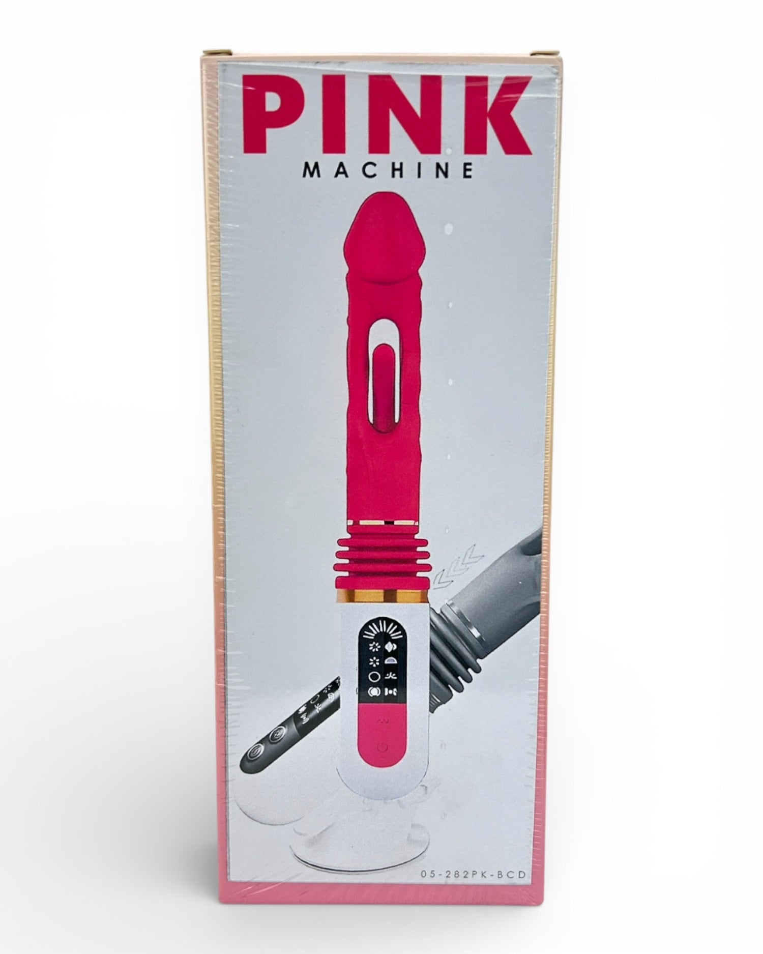 Máquina de placer Pink Machine con movimiento telescópico y rotación envolvente Glow & Vibe.
