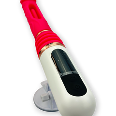 Máquina de placer Pink Machine con movimiento telescópico y rotación envolvente Glow & Vibe.
