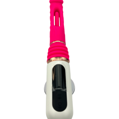 Máquina de placer Pink Machine con movimiento telescópico y rotación envolvente Glow & Vibe.