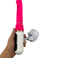 Máquina de placer Pink Machine con movimiento telescópico y rotación envolvente Glow & Vibe.