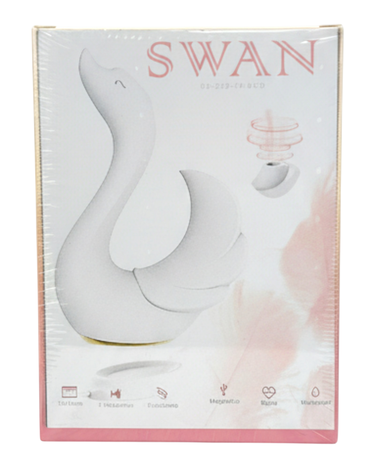 Vibrador Magic Swan con succionador clitorial, diseño elegante inspirado en cisne, Glow & Vibe.