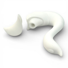Vibrador Magic Swan con succionador clitorial, diseño elegante inspirado en cisne, Glow & Vibe.
