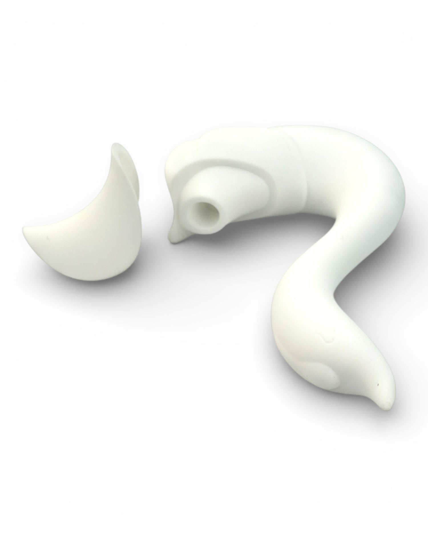 Vibrador Magic Swan con succionador clitorial, diseño elegante inspirado en cisne, Glow & Vibe.