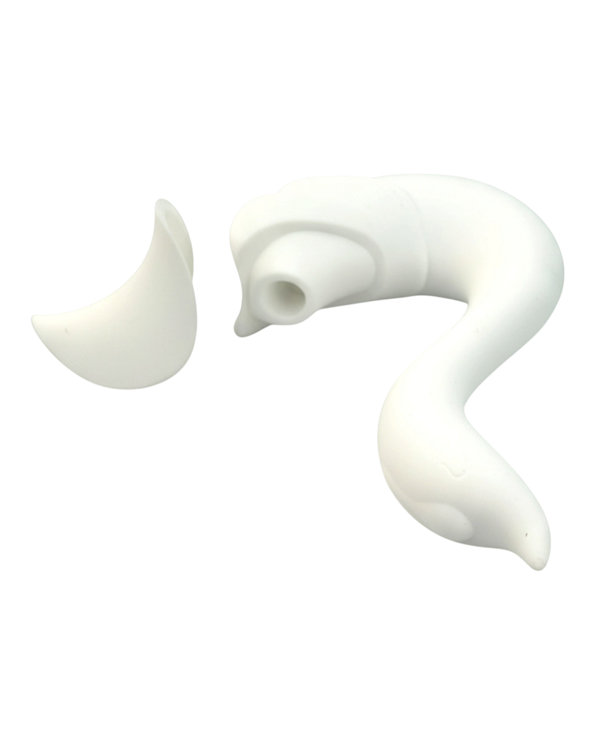 Vibrador Magic Swan con succionador clitorial, diseño elegante inspirado en cisne, Glow & Vibe.