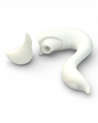 Vibrador Magic Swan con succionador clitorial, diseño elegante inspirado en cisne, Glow & Vibe.