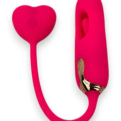 Vibrador Flapping Heart con estimulador en forma de corazón y 10 modos de vibración Glow & Vibe.