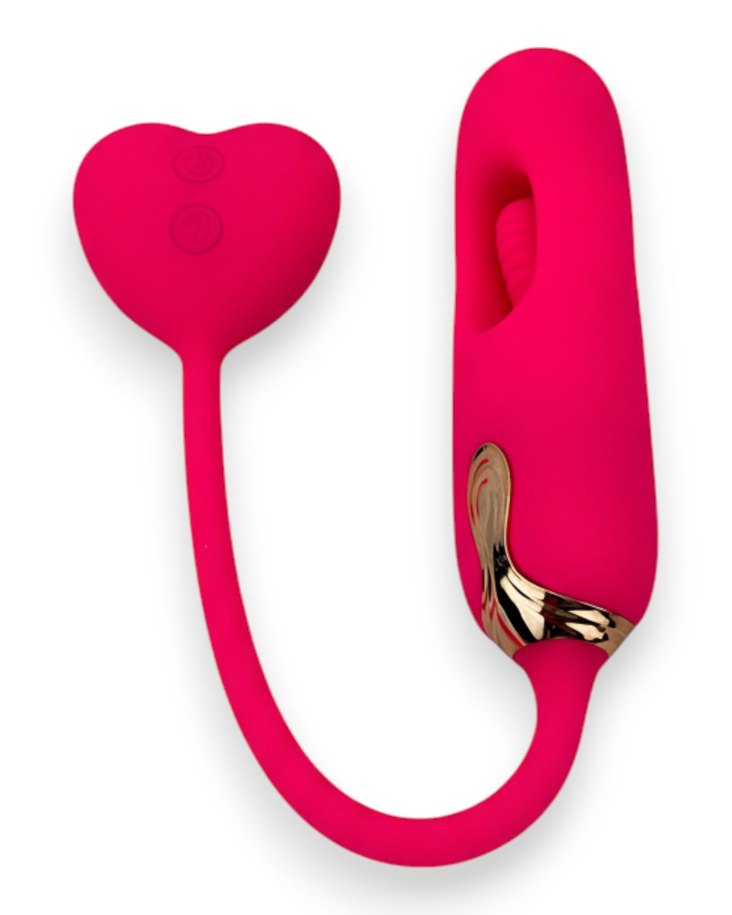 Vibrador Flapping Heart con estimulador en forma de corazón y 10 modos de vibración Glow & Vibe.