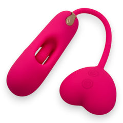Vibrador Flapping Heart con estimulador en forma de corazón y 10 modos de vibración Glow & Vibe.
