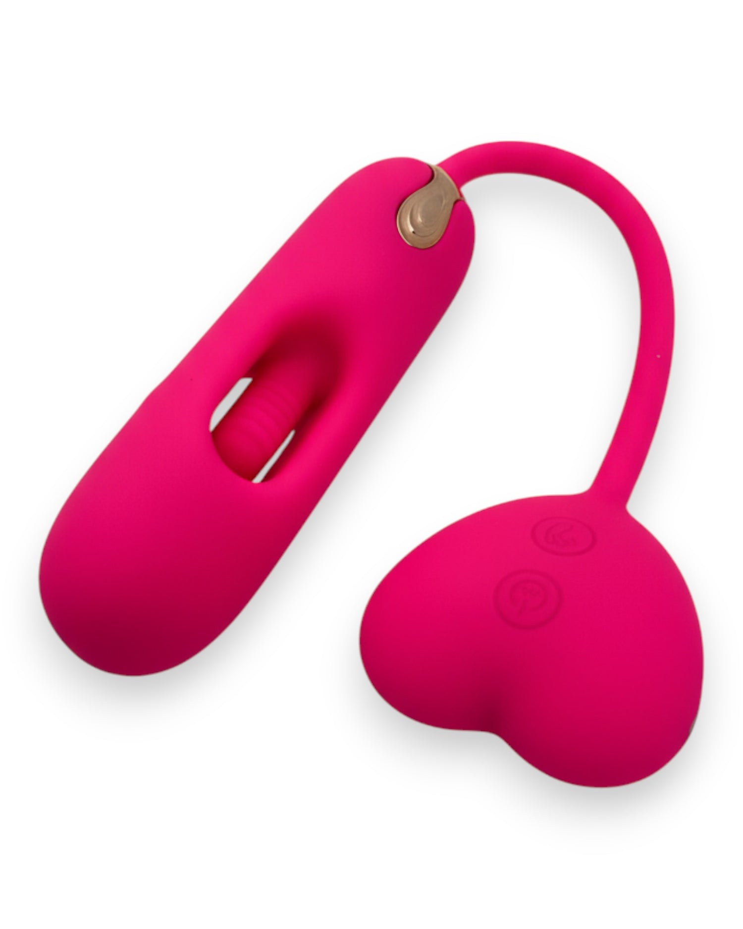 Vibrador Flapping Heart con estimulador en forma de corazón y 10 modos de vibración Glow & Vibe.