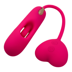 Vibrador Flapping Heart con estimulador en forma de corazón y 10 modos de vibración Glow & Vibe.