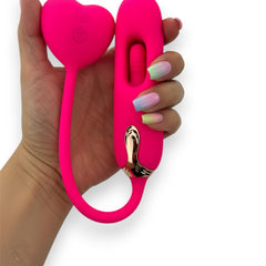 Vibrador Flapping Heart con estimulador en forma de corazón y 10 modos de vibración Glow & Vibe.