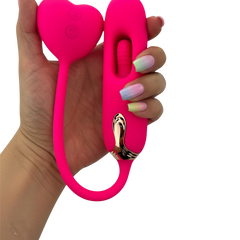 Vibrador Flapping Heart con estimulador en forma de corazón y 10 modos de vibración Glow & Vibe.