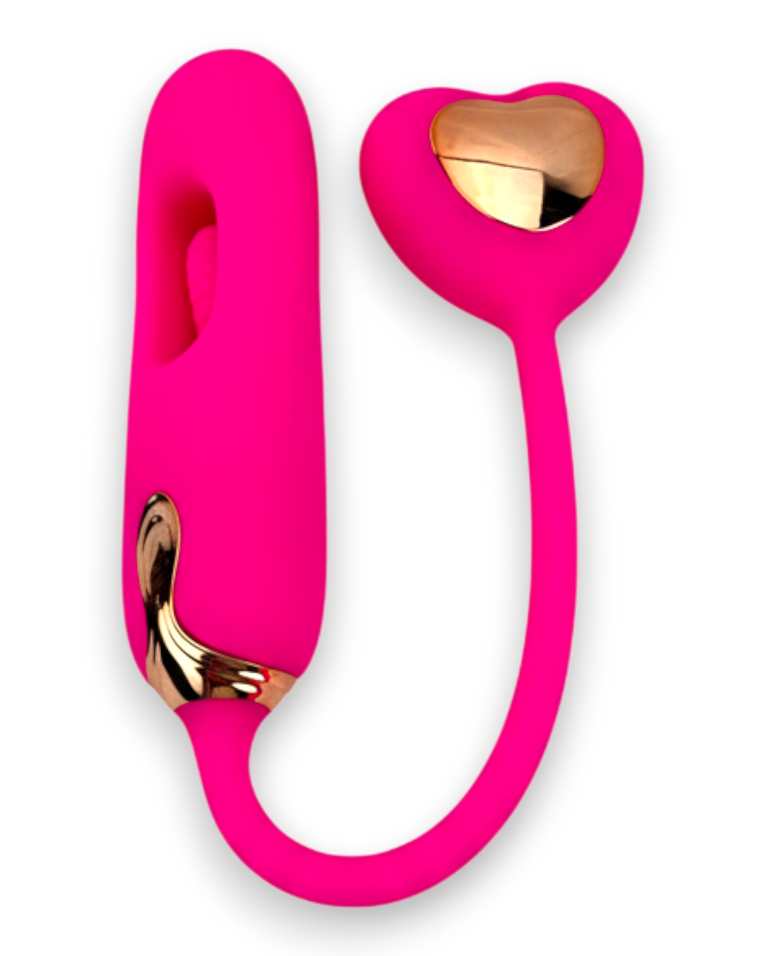 Vibrador Flapping Heart con estimulador en forma de corazón y 10 modos de vibración Glow & Vibe.