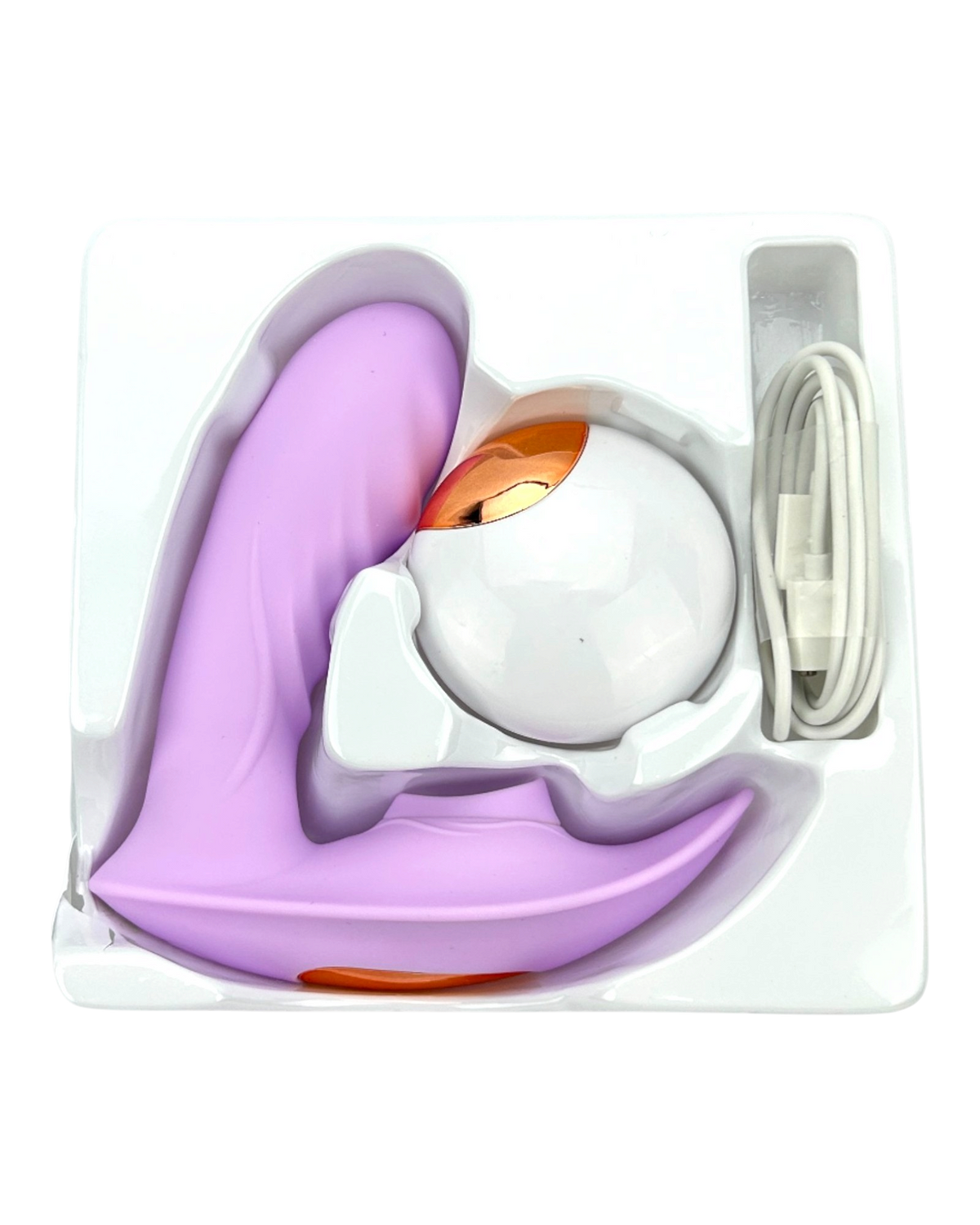 Succionador Butterfly Vibrator inspirado en mariposa, con succión clitorial elegante y potente Glow & Vibe.