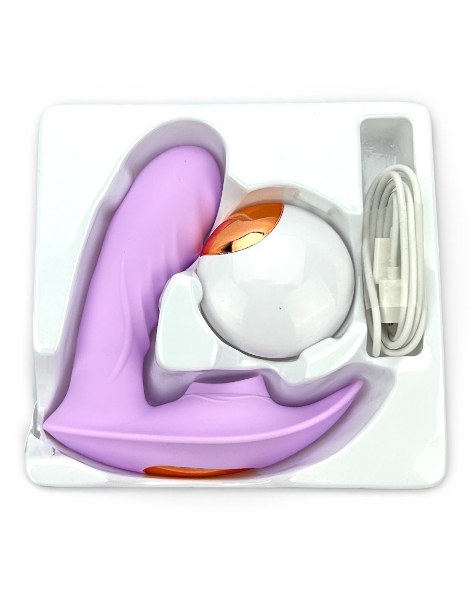 Succionador Butterfly Vibrator inspirado en mariposa, con succión clitorial elegante y potente Glow & Vibe.