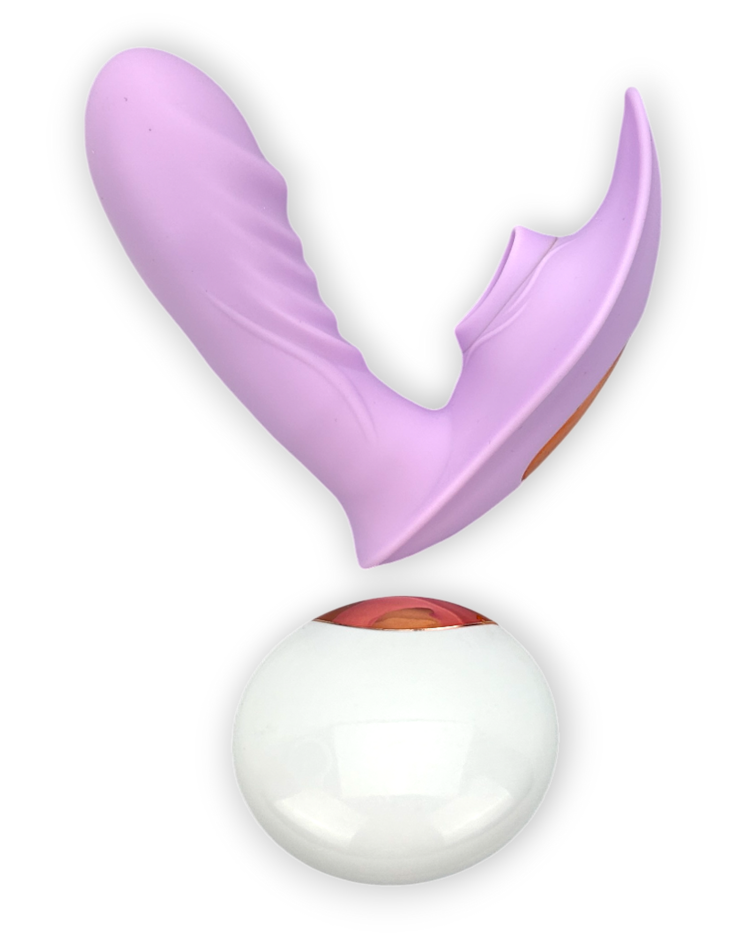 Succionador Butterfly Vibrator inspirado en mariposa, con succión clitorial elegante y potente Glow & Vibe.