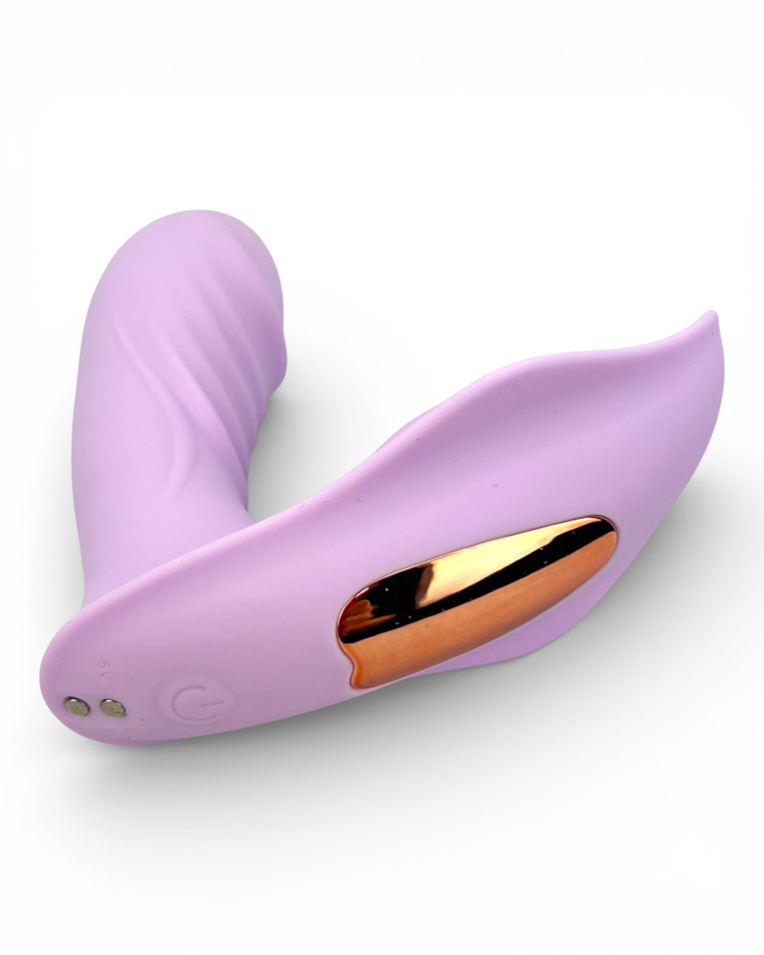 Succionador Butterfly Vibrator inspirado en mariposa, con succión clitorial elegante y potente Glow & Vibe.