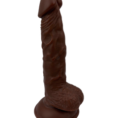 Dildo realista Mr. Rude Magic Flesh con ventosa y testículos, acabado ultra real y flexible, marca Glow & Vibe.