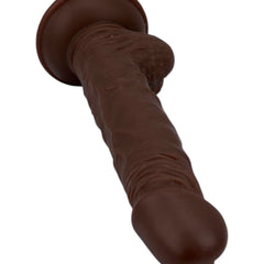Dildo realista Mr. Rude Magic Flesh con ventosa y testículos, acabado ultra real y flexible, marca Glow & Vibe.