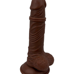 Dildo realista Marcus con testículos y ventosa, color piel, material suave y firme de Glow & Vibe.