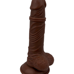 Dildo realista Marcus con testículos y ventosa, color piel, material suave y firme de Glow & Vibe.