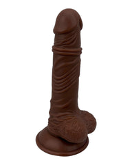 Dildo realista Marcus con testículos y ventosa, color piel, material suave y firme de Glow & Vibe.