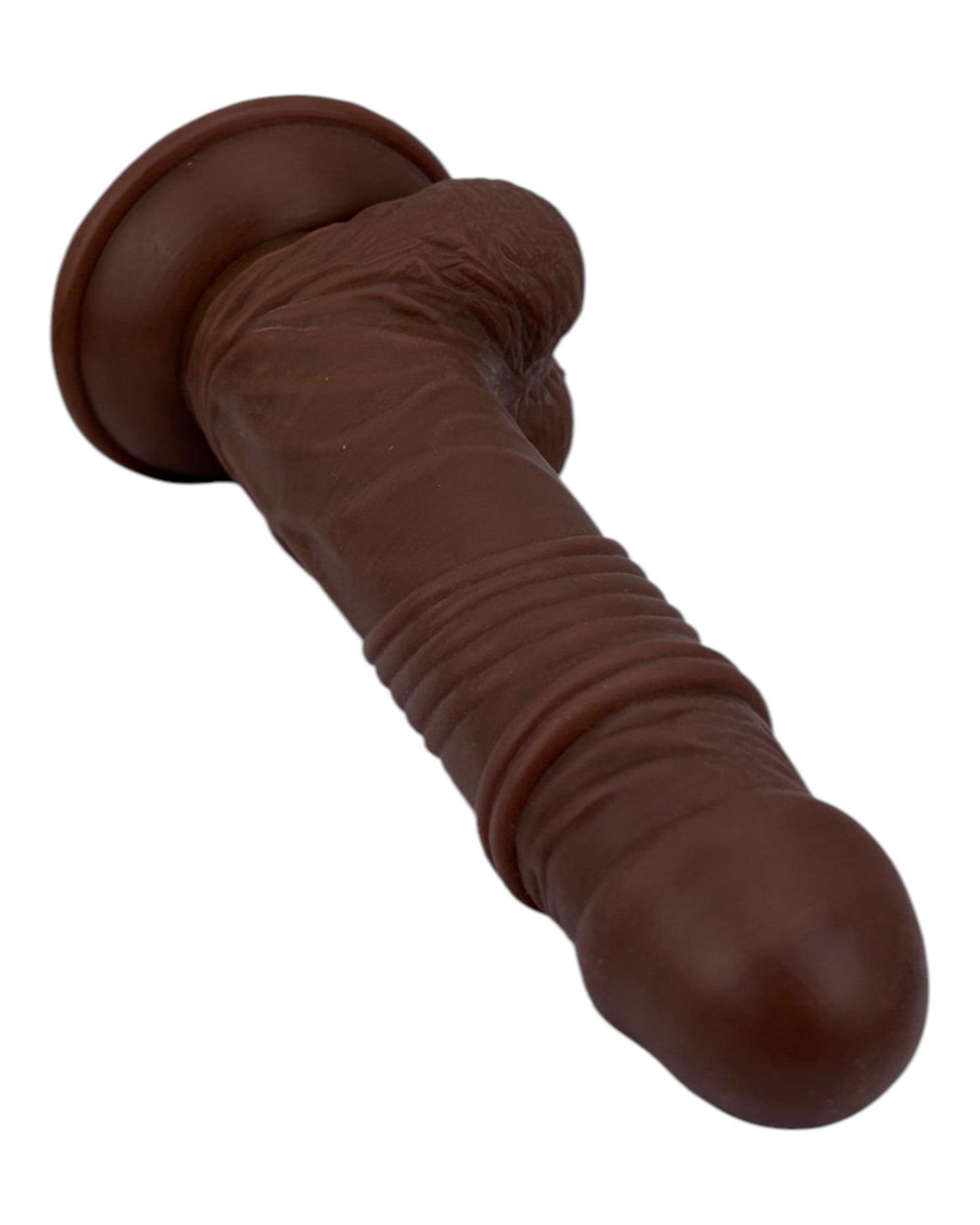 Dildo realista Marcus con testículos y ventosa, color piel, material suave y firme de Glow & Vibe.