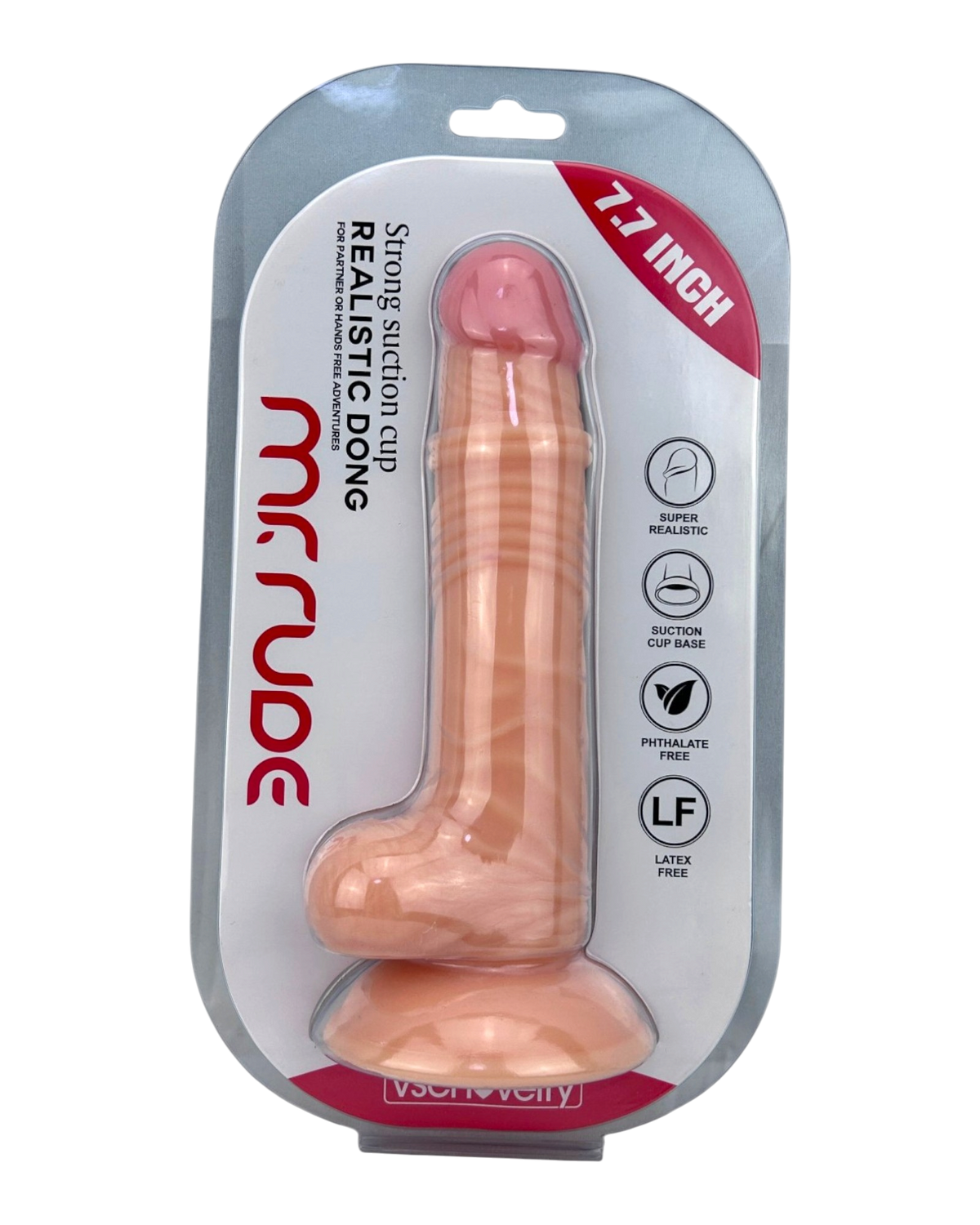 Dildo realista Marcus con testículos y ventosa, color piel, material suave y firme de Glow & Vibe.