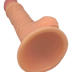 Dildo realista Marcus con testículos y ventosa, color piel, material suave y firme de Glow & Vibe.