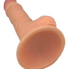 Dildo realista Marcus con testículos y ventosa, color piel, material suave y firme de Glow & Vibe.