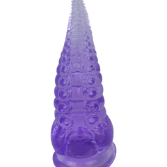 Dildo tentáculo realista Deep Tentacle con ventosa, textura marina flexible, marca Glow & Vibe.
