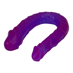 Dildo doble realista Double Ecstasy Magic Flesh con doble cabeza, textura suave, marca Glow & Vibe.