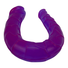 Dildo doble realista Double Ecstasy Magic Flesh con doble cabeza, textura suave, marca Glow & Vibe.